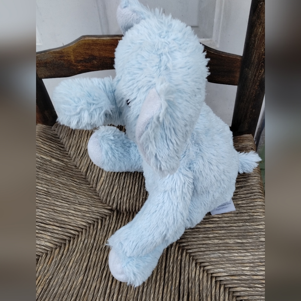 Bashful Elephant Fuzzy Soft Sitting Plush Stuffed Animal Cute Blue lovey 11in - Picture 5 of 15
